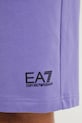 Хлопковые шорты EA7 Emporio Armani фиолетовой PJVRZ.8NPS65