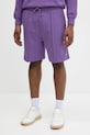 United Colors of Benetton szorty bawełniane bawełna fioletowy 342ZU900X