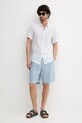 Ľanové šortky United Colors of Benetton 4AGHU900Z modrá SS25