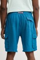 Oblečení Lněné kraťasy Vilebrequin BAIE BAIAU101 modrá