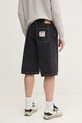 Îmbrăcăminte American Vintage pantaloni scurti jeans MYOP09BE25 negru