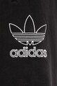 Βαμβακερό σορτσάκι adidas Originals Trefoil μαύρο JP2684