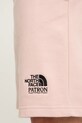 Βαμβακερό σορτσάκι The North Face Mountain Cleanup ροζ NF0A8C2XLK61