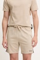 BOSS pamut rövidnadrág mintás bézs 50540730