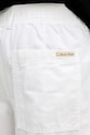 Šortky s prímesou ľanu Calvin Klein Jeans biela J30J327300