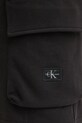 Bombažne kratke hlače Calvin Klein Jeans črna J30J327284