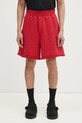 Helmut Lang pamut rövidnadrág Pstcard Mini Sh.Cmbd dzsörzé piros O10HM209