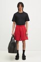 Helmut Lang pantaloncini in cotone Pstcard Mini Sh.Cmbd O10HM209 rosso