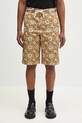 Drôle de Monsieur pamut rövidnadrág Le Short Workwear Paisley szövet sárga G.BS155.CO189.MS