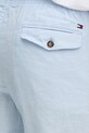 Tommy Hilfiger szorty lniane niebieski MW0MW37804