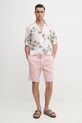 Tommy Hilfiger szorty lniane MW0MW37804 różowy SS25