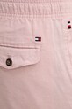 Tommy Hilfiger szorty lniane różowy MW0MW37804