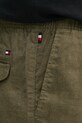 Σορτς από λινό Tommy Hilfiger πράσινο MW0MW37804