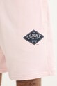 Tommy Jeans szorty bawełniane różowy DM0DM20936