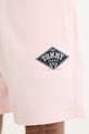 Tommy Jeans pantaloni scurti din bumbac roz DM0DM20936
