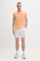 Tommy Jeans teplákové šortky pánske s bavlnou DM0DM21931 sivá SS26