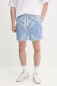 Bavlněné šortky Tommy Jeans bavlna modrá DM0DM21945