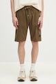 C.P. Company szorty bawełniane gładkie zielony 18CMSB069A002246G
