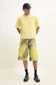 CAMPERLAB szorty jeansowe bawełniane AU00007.005 żółty SS25