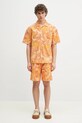 Napapijri pantaloni scurți jeans N-Talla Aop NP0A4IBRFED1 portocaliu
