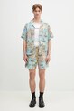 RHUDE linen shorts Sailing Map blue RHPS25SH03012
