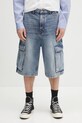 RHUDE szorty jeansowe Cargo Denim Baggy gładkie niebieski RHPS25SH05012