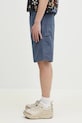 Carhartt WIP cotton shorts Single Knee Short I034797.2OT4O blue SS25