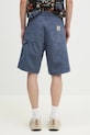 Clothing Carhartt WIP cotton shorts Single Knee Short I034797.2OT4O blue