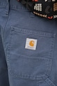 Carhartt WIP cotton shorts Single Knee Short blue I034797.2OT4O
