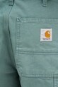 Carhartt WIP cotton shorts Single Knee Short green I034797.2M24O