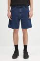 Carhartt WIP cotton denim shorts Nolan Short denim navy I034869.106