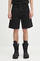 Βαμβακερό τζιν σορτς Carhartt WIP Nolan Short ύφασμα μαύρο I034869.8906