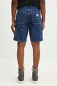 Дрехи Дънков къс панталон от памук Carhartt WIP Double Knee Short I034867.106 син