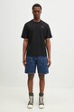 Дънков къс панталон от памук Carhartt WIP Double Knee Short I034867.106 син