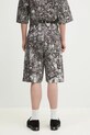 Îmbrăcăminte Marcelo Burlon pantaloni scurti din bumbac Aop Mech Pajama Shorts Dark Grey Medium CMCB00AS25FAB0010706 gri