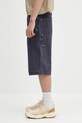 AMBUSH pantaloni scurți din bumbac Canvas Carpenter Short Pants 12115320 bleumarin SS25