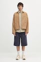 AMBUSH pantaloni scurți din bumbac Canvas Carpenter Short Pants 12115320 bleumarin