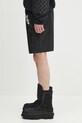 Palm Angels szorty Curved Logo PMFD018S25FAB0011003 czarny SS25
