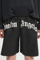 Palm Angels szorty Curved Logo czarny PMFD018S25FAB0011003