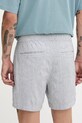 Odzież Abercrombie & Fitch szorty z domieszką lnu KI128.5060.214 granatowy
