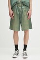 Σορτς Maison MIHARA YASUHIRO Aged Satin Shorts λείο πράσινο J14PT143