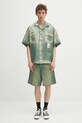 Σορτς Maison MIHARA YASUHIRO Aged Satin Shorts J14PT143 πράσινο