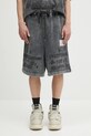Βαμβακερό σορτσάκι Maison MIHARA YASUHIRO Bleached Shorts βαμβάκι μαύρο A14SP544