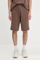 adidas Originals pantaloni scurți din bumbac Ess Nc Oc Tee bumbac maro KE6583