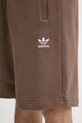 Памучен къс панталон adidas Originals Ess Nc Oc Tee кафяв KE6583