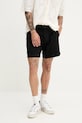 Hollister Co. pantaloni scurți din amestec de in negru KI328.5167.900