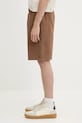 AAPE pantaloni scurți din bumbac Now Sweat AAPSPMB678XXO maro SS25