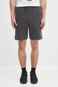 AAPE pantaloni scurți din bumbac Now Sweat uni gri AAPSPMB678XXO
