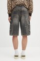 Oblečení Dětské riflové kraťasy A Bathing Ape Studded Heavy Wash Relaxed Fit 13Oz Denim 1L30151303 šedá