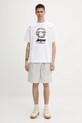 A Bathing Ape szorty bawełniane One Point Ctn Twill Relaxed Fit 1L30153301 szary